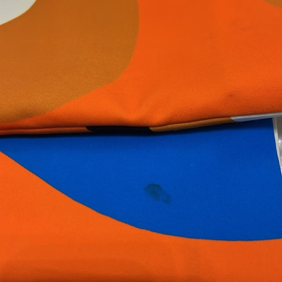 Milly Abstract Swirl Mini Dress Orange Multi 6 Colorful Mod Contemporary Chic - Picture 8 of 8